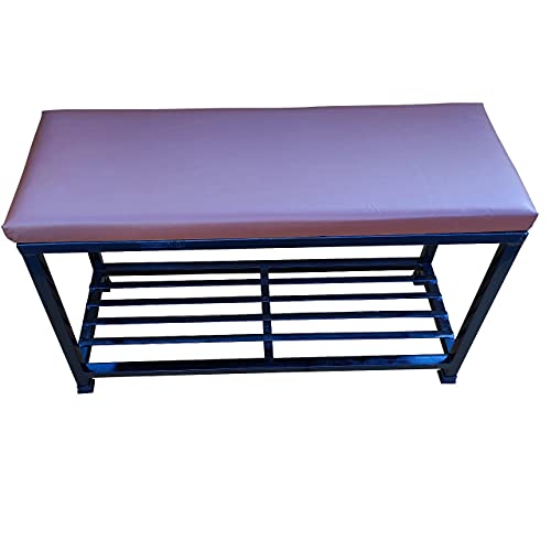 Image of A-One Steels Sitting Bench With Cushion & Shoe Rack