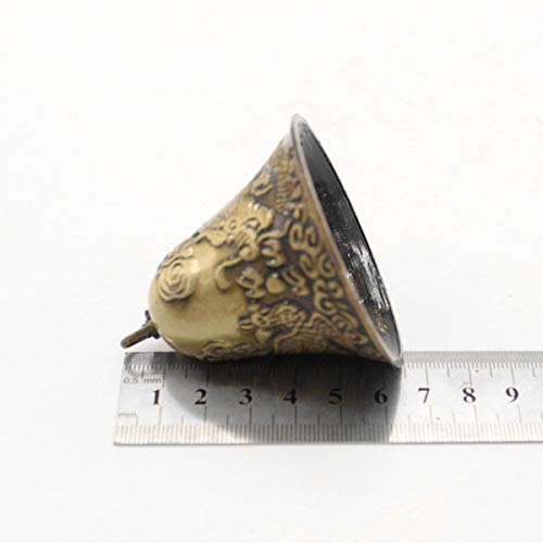 NC 60 x 65 mm Sino de vaca dourado antigo NosieMaker Decoração de sino de vaca de liga de zinco com