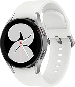 Samsung Galaxy Watch4 BT, Runde Bluetooth Smartwatch, Wear OS, dreh-Bare Lünette, Fit-nessuhr, Fitness-Tracker, 40 mm, Silver (Deutche Version) [EU Version]