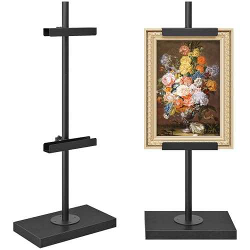 CHOEZON Adjustable Tabletop Easel Stand up to 24 Stable Metal Picture Frame Stand for Display Artwork Photo Signs 9.4 x 5.9 Table Top Easel for Office Living Room Bedroom Black TCJ24BB