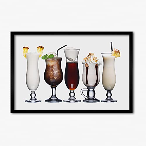 Photo affiche cadre en bois 60x40 cm tableau moderne boissons décoration murale