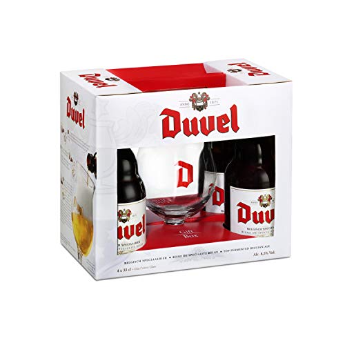 Cerveza Duvel Pack Promocional De 4 Botellas De 33Cl. + Copa