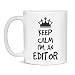 Keep Calm I'm an Editor Funny Profession Job Work Gift Coffee Mug, 11-Ounce White