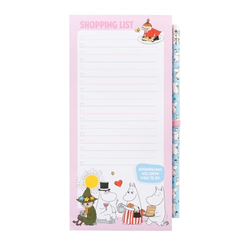 Grupo Erik Notizblock Klein Moomin Moments - Einkaufsliste Magnetisch Kühlschrank - Notizzettel To Do Liste Block Offzieller Mumins Merch