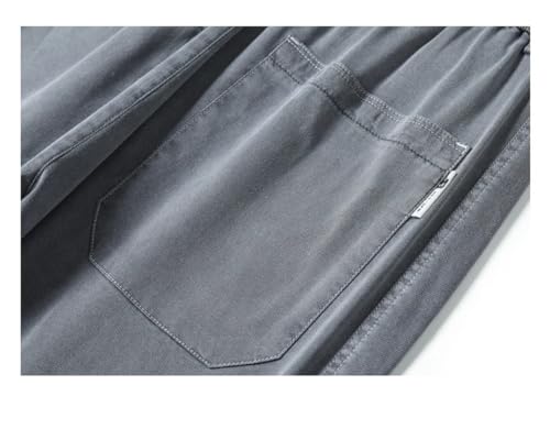 Men's Large Jeans, Loose Straight Pants, Drawstring Elastic Waist Casual Pants3