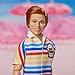 Barbie The Movie Allan Collectible Doll, Michael Cera as Allan with 2 Removable Movie Fashions, Pink Jumpsuit Outfit & Blue Striped Beach Set with Sunglasses