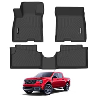 All Weather Floor Mats for Ford Maverick Hybrid 2022-2025 2026 (Only for Hybrid), TPE Rubber Floor Liners Anti-Slip Full Set Automotive Mats for Maverick 2025 Accessories