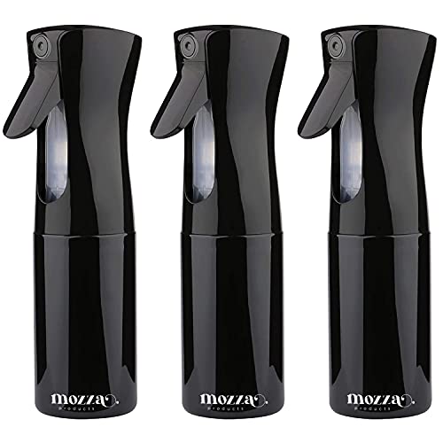 3 Pack Mozza Hair Spray Bottle, Continuous Mist Trigger Sprayer for Hairstyling, Cleaning, Plants, Misting & Skin Care…