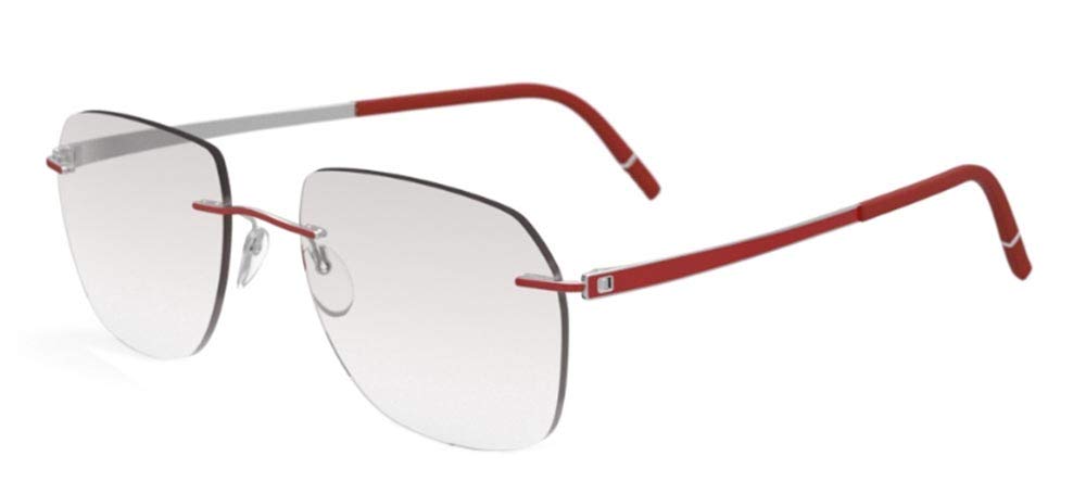 Silhouette MOMENTUM 5529/HR Oprawki do Okularów Rhodium/Monaco Red Cosmetic Lenses 56/17/0 unisex