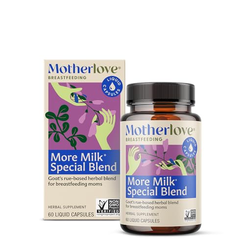 Image of Motherlove More Milk Special Blend (60 Liquid caps) Herbal Lactation Supplement w/Goat’s Rue to Build Breast Tissue & Support Breast Milk Supply—Non-GMO, Organic Herbs, Vegan, Kosher, Soy-Free