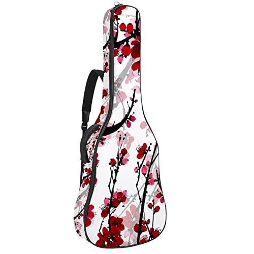 Sac à dos guitare acoustique imperméable 42.9" avec motif pattes d'animaux