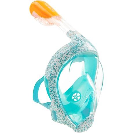 TRIBORD Easybreath Full Face Snorkeling Mask (Fish Turquoise, S/M)