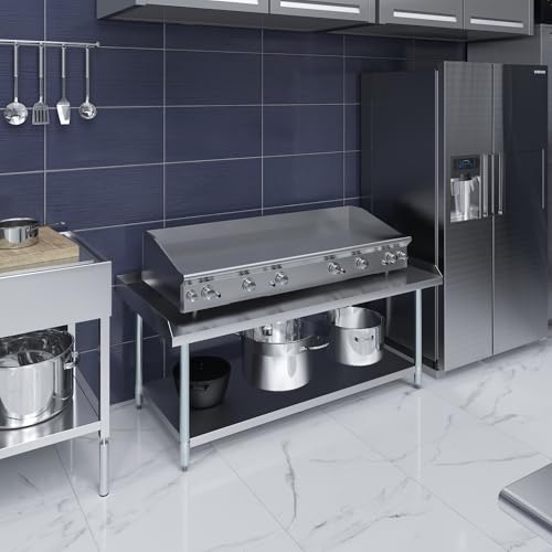 Image of AmGood Stainless Steel Equipment Stand - Heavy Duty, Commercial Grade, with Undershelf, NSF Certified (30 inch Width x 60 inch Length)