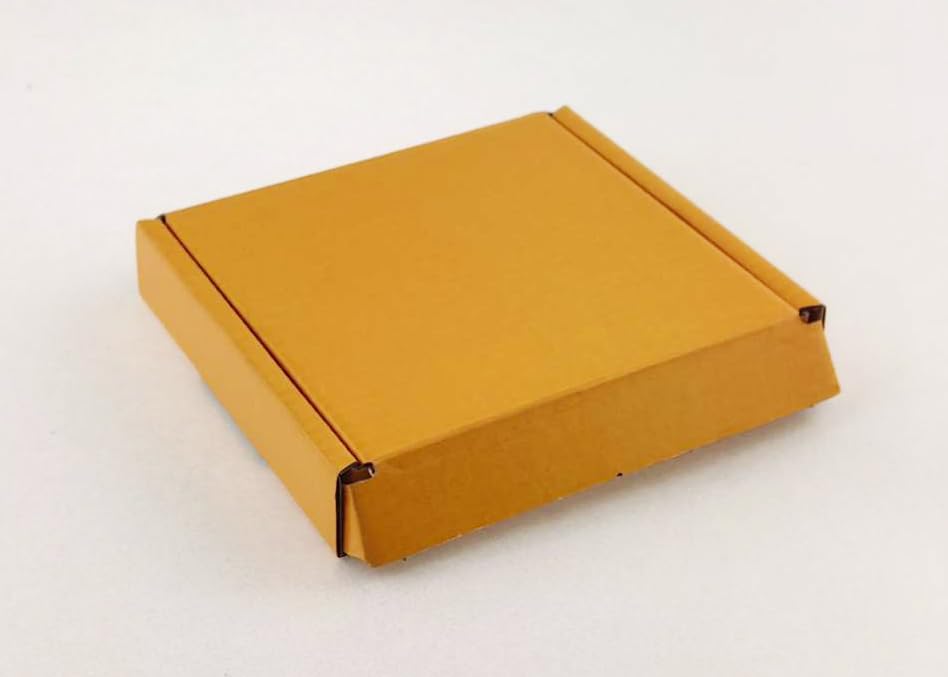 MEG4TEC 50 Pack Shipping Coloured Boxes A7/C7 Cardboard Large Letter PIP Mailing Gift Box (Orange, MINI C7 (10cm x 10cm x 2cm))