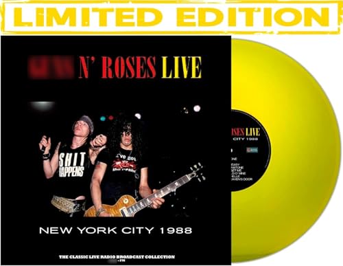 Album art for GUNSS N' ROSES - New York City 1988: The Classic Live Radio Broadcast Collection, FM - Limited Color Edition [Clear Yellow LP] by Guns N' Roses