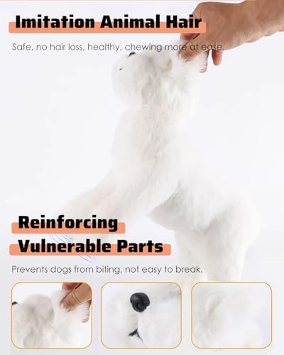 Interaktives Hundespielzeug aus Silikon, für Paarung, simuliertes Haar, empathetischer Schlafpartner, Miniaturschnauzer/Bichon Frisé, Haustier-Reproduktion