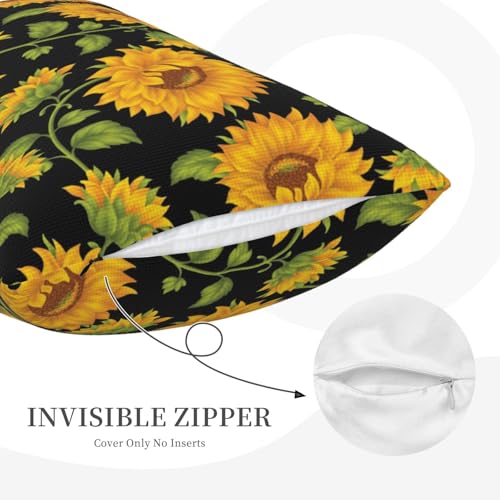 Housses de coussin tournesol en lin synthétique pour déco salon chaleureuse - 6