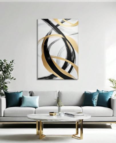 Decoración de pared abstracta en lienzo de 70x90cm sin marco para transformar ambientes 4