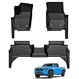 LUMWAY Floor Mats for 2026 2025 2024 Toyota Tacoma Double Cab (Not fit Hybrid), TPE All Weather Durable Floor Liners for Tacoma Accessories