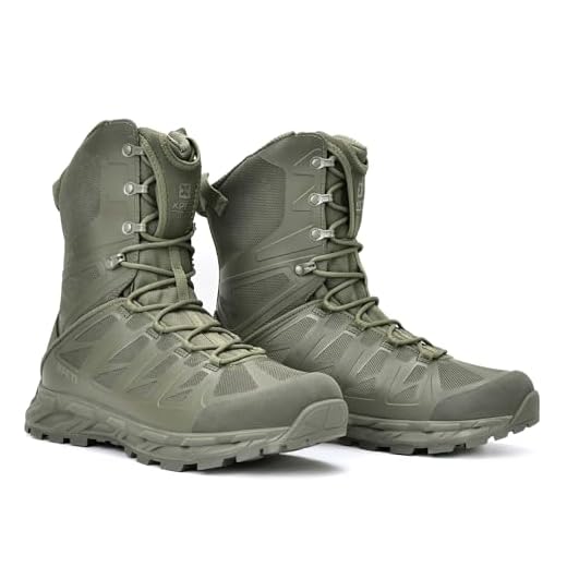 XPETI Bota tática masculina Stealth 20 cm impermeável, Ranger verde, 41