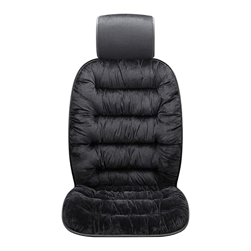 Cushioned Car Seat Cover, Winter Warm Plush Soft Car Seat Cover Front Rear Pad Cushion Auto Protector For Cold Weather, Warm Plush Car Seat Cover Front Rear Pad Cushion Auto Protector (Black) #TOP5