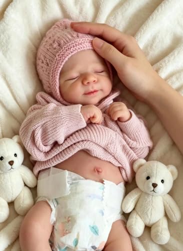 Image of Zero pam Reborn Baby Dolls Vinyl Full Body Girl Eyes Closed, 18 Inch Realistic Baby Doll Girl, Real Life Babys Reborn Doll, Lifelike Newborn Babies Dolls For Girls Toys With Accessories