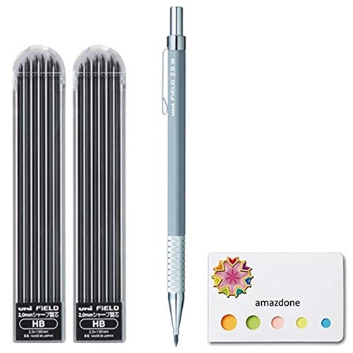 Porte-mine 2 mm Uni M207001P2H noir avec 2 mèches de rechange et notes