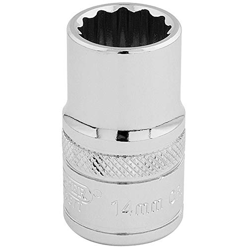 Draper 33125 1/2" Square Drive 12 Point Socket, 14mm Size