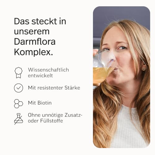 edubily® Darmflora Komplex - Resistentes Dextrin mit Biotin & 7 Bakterien-Kulturen. L. plantarum, L. reuteri, S. thermophilus, B. lactis, B. longum, B. infantis & B. adolescentis (250 g)