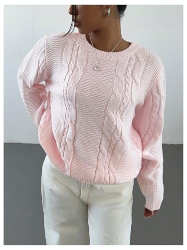 Verdusa Women's Oversized Cable Knit Chunky Cardigan Sweaters Cozy Loose Knit Tops Fall Sweaters 20253