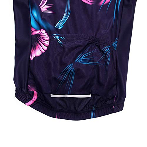 Weimostar Camisa feminina de ciclismo Mountain Bike com 3 bolsos, confortável, secagem rápida, Cf205