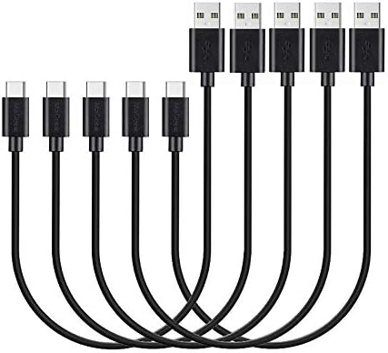 MaGeek USB C Cable 1ft, (5-Pack) Short USB Type C to USB 2.0 Cables for Samsung Galaxy S20, S10, Nexus, LG, New MacBook, Google Pixel XL and More (Black)