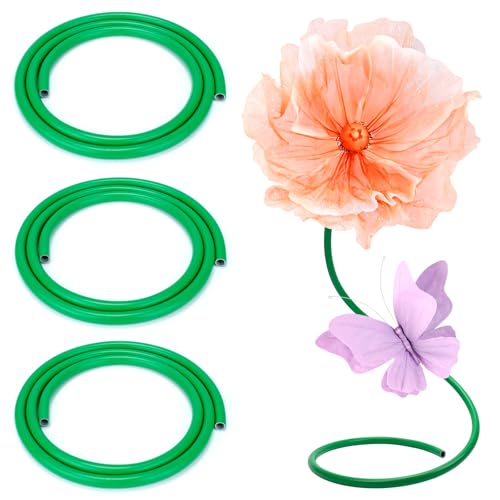 3 Pcs 78.7 Inch Flexible Pipe PVC Tubing for Crafts & Artificial Flowers, Aluminum Bendable Floral Support Pole, DIY Creative Hose for Balloon Arches/Wedding Decor/Comic Convention Props (3)