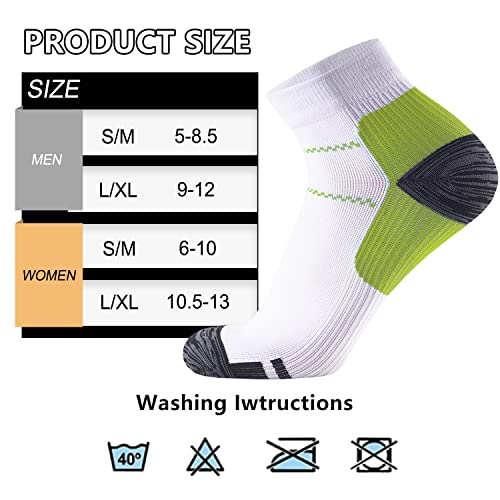 Actinput Compression Socks Plantar Fasciitis For Women Men - 8-15 Mmhg Best For Athletic,Support,Flight Travel,Nurses,Hiking S-M #TOP4