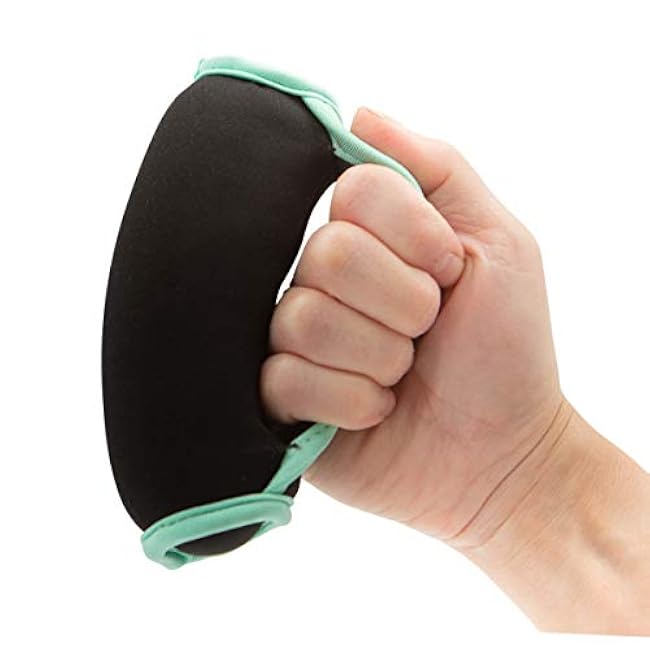 (2 Pack 1lb Walking Weights Soft Hand Grip Exercise Home Gym Accessories