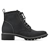 CLIFFS BY WHITE MOUNTAIN Women's Shoes Eligible Stacked Heel Lace-Up Ankle Bootie