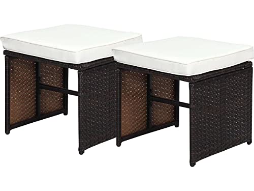 Habitat et Jardin 2er-Set Sitzpuffs Chicago - Buffalo - Braun Cover