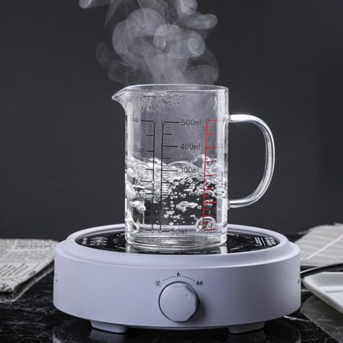 Vaso medidor de vidrio con mango y tapa, 400 ml miniatura 4