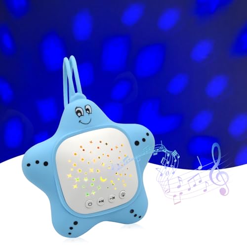 Image of Portable Baby White Noise Sound Machine, Rechargeable Baby Soother with Projector Night Light for Deep Restful Sleep, Sleep Sound Aid Soother Calming Music for Travel,Nursery,Bedroom,Car,Crib Toys