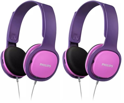 Image of PHILIPS SHK2000PK 27 Kids Headphones, Pink (Pack of 2)