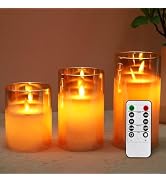 Amazon.co.jp : Lasola LEDキャンドルライト ledグラス ゴールド