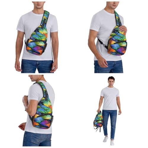 Bolso tipo bandolera Rainbow Fish Scale negro miniatura 7