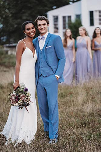 Men's Suit Notch Lapel Single Breasted Button Jacket & Vest & Pants Set Tuxedos Daily Groom Party Uniform Dress2