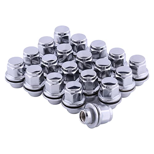 Potential Loss Of Vehicle Control - 2023 Toyota BZ4X 5 Mag Chrome Lug Nuts M12x1.5 Set of 20 with Washer - 13/16'' (21mm) 1.46''x1.18'' OEM Lug Nuts for Toyota Lexus Scion Pontiac