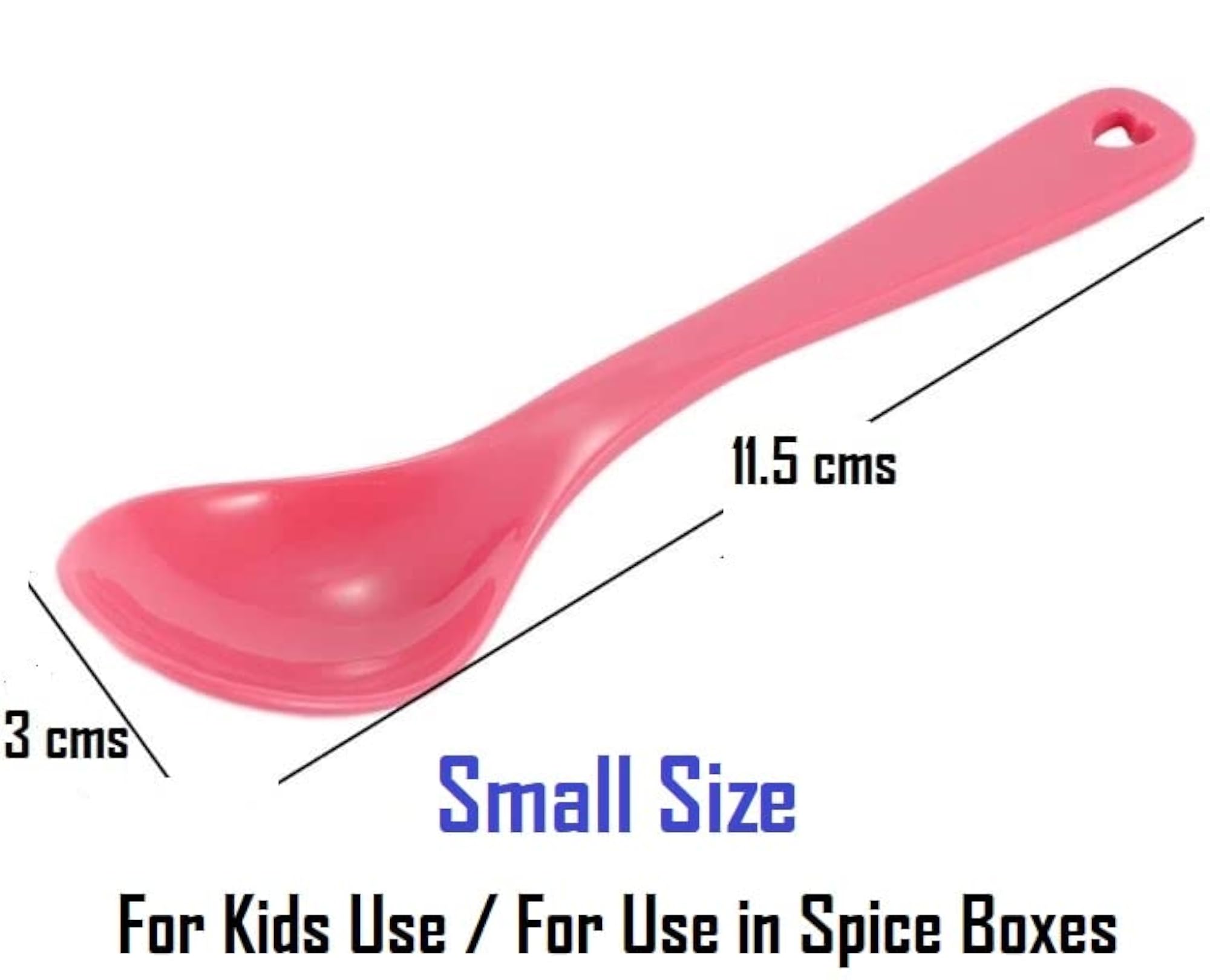 Plastic Masala Spoon Set of 12, Multicolor