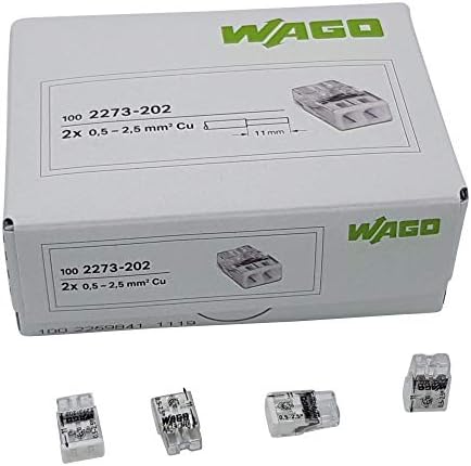 WAGO Wago 2273-202 Compact Terminals 0.5-2.5 mm 2 Pole Tr…