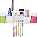Home-organizer Tech Wall Mounted Toothbrush Holder Bathroom Storage Organizer Set Toothbrush Holder Mounted Dispenser Sets Tooth Brush Organizer and Bathroom Storage Organizer Set for 5 Brushes