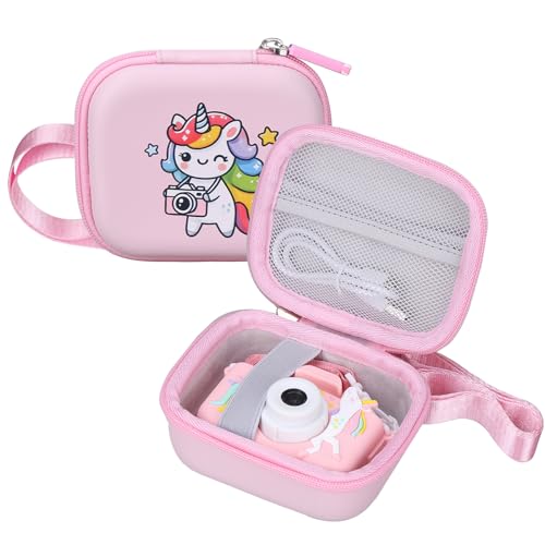 Funda para cámara infantil color unicornio rosa