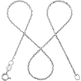 ELEGANTE. Su nueva y discreta cadena de ancla de plata auténtica 925 redonda DELICATE: Discreta, elegante, insensible. El cierre de anillo de resorte es robusto y sencillo. Cadena de plata para damas 925 sin colgante