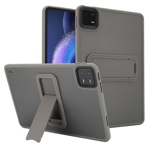 GIOPUEY für Xiaomi Pad 6 Hülle mit Ständer Hart-PC + Weiche TPU Abdeckung Matt Case Cover Luftpolster Anti-Drop Kein Vergilben - Grey